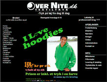 Tablet Screenshot of overnite.dk